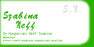 szabina neff business card